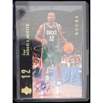 Luc Richard Mbah A Moute Signed 2008-09 UD Lineage SE Diecut Card #230