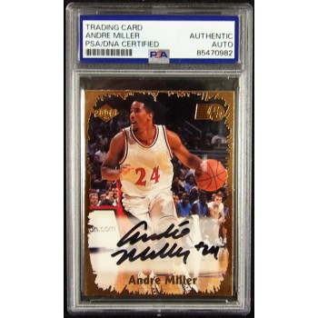 Andre Miller Signed 1999 Collector's Edge Rookie Rage Card #RR-33 PSA Authentic