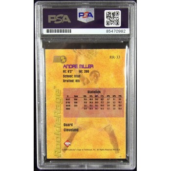Andre Miller Signed 1999 Collector's Edge Rookie Rage Card #RR-33 PSA Authentic