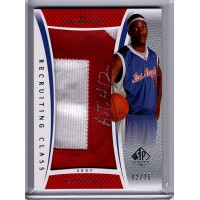 Al Thornton 2007-08 Upper Deck SP Authentic Autographed Patch Card /75 #RC-AT