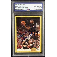 Nick Van Exel Signed 1993 Classic Games Draft Pick Card #75 PSA Authenticated
