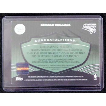 Gerald Wallace Autographed 2007 Topps Triple Threads 14/18 Card TTRA-53
