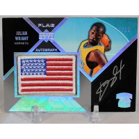Julian Wright Hornets Signed 2007-08 Upper Deck UD Black Flag Card #FA-JW /25