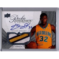 Julian Wright 2007-08 Upper Deck Exquisite Autographed Patch Card /225 #63