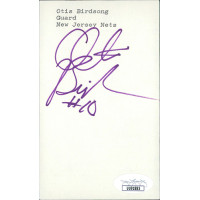 Otis Birdsong New Jersey Nets Signed 3x5 Index Card JSA Authenticated