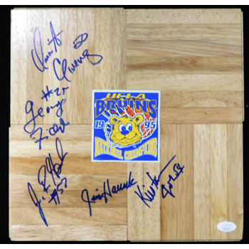 UCLA Bruins 1994-95 Team Signed 12x12 Floorboard JSA Authenticated