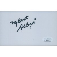 Al Cervi Syracuse Nationals Signed 3x5 Index Card JSA Authenticated