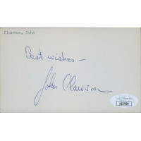 John Clawson Olympic Basketball Player Signed 3x5 Index Card JSA Authenticated