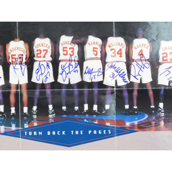 Los Angeles Clippers Signed 1992-93 Team 15x30 Poster by 11 JSA Authenticated