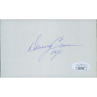 Denny Crum Louisville Cardinals Coach Signed 3x5 Index Card JSA Authenticated