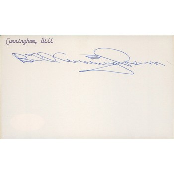 Billy Cunningham Philadelphia 76ers Signed 3x5 Index Card JSA Authenticated