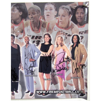 Portland Fire 2001 Team Signed 14x39 Poster By 16 JSA Authenticated DMG