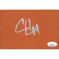 Chuck Hayes Houston Rockets Signed 4x6 Basketball Surface Card JSA Authenticated