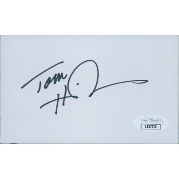 Tom Heinsohn Boston Celtics Signed 3x5 Index Card JSA Authenticated