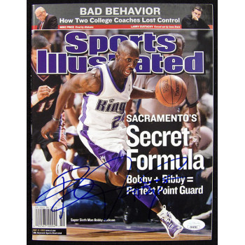 Bobby Jackson Sacramento Kings Signed Sports Illustrated Magazine JSA Authentic