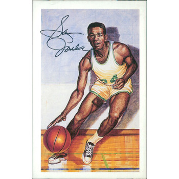 Sam Jones Signed Ron Lewis Hall of Fame HOF Postcard JSA Authenticated Sam Jones Signed Ron Lewis Hall of Fame HOF Postcard JSA Authenticated