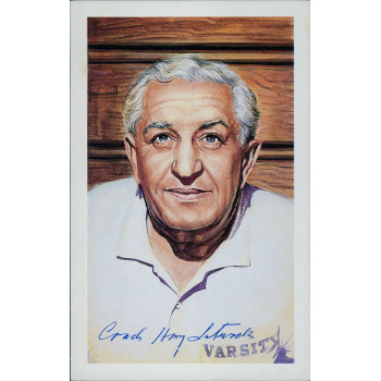 Harry Litwack Signed Ron Lewis Hall of Fame HOF Postcard JSA Authenticated