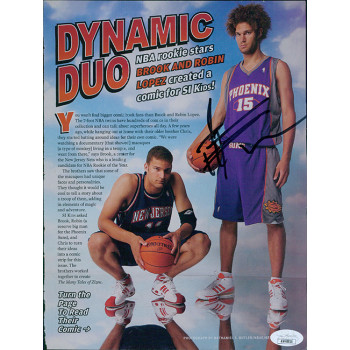 Robin Lopez Phoenix Suns Signed 8x10.5 Cut Magazine Page JSA Authenticated