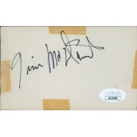 Jim McDaniels Seattle SuperSonics Signed 3x5 Index Card JSA Authenticated