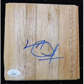 Charles Oakley New York Knicks Signed 6x6 Floorboard JSA Authenticated
