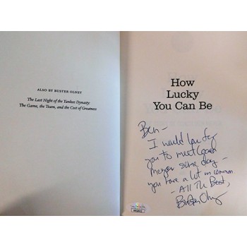 Buster Olney Signed How Lucky You Can Be Hardcover Book JSA Authenticated