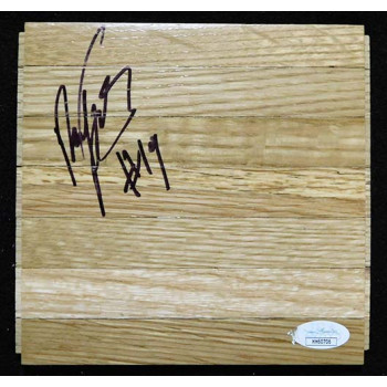 Georgio Papagiannis Portland Trail Blazers Signed 6x6 Floorboard JSA Authentic
