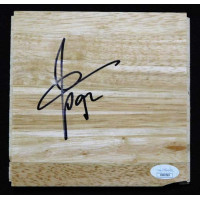 Kevin Seraphin Washington Wizards Signed 6x6 Floorboard JSA Authenticated