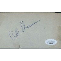 Bill Sharman Boston Celtics Signed 3x5 Cut Page JSA Authenticated