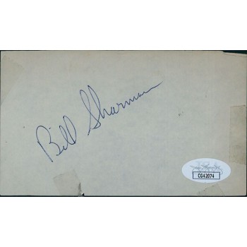 Bill Sharman Boston Celtics Signed 3x5 Cut Page JSA Authenticated Bill Sharman Boston Celtics Signed 3x5 Cut Page JSA Authenticated