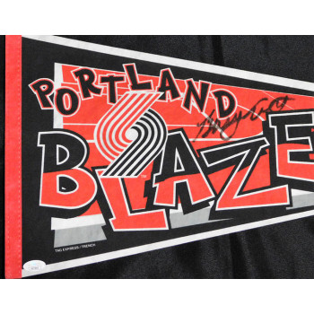 Gary Trent Portland Trail Blazers Signed Pennant JSA Authenticated