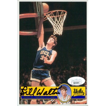 Bill Walton UCLA Bruins Signed 4x6 Basketball Card JSA Authenticated