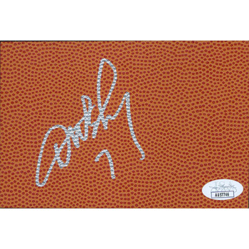 David Wesley Hornets Signed 4x6 Basketball Surface Card JSA Authenticated