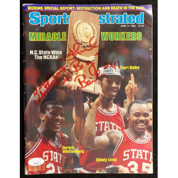 NC State Wolfpac Bailey Lowe Whittenburg Signed Sports Illustrated Mag JSA Auth