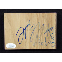Thaddeus Young Signed 3.5x5 Floorboard JSA Authenticated