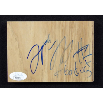 Thaddeus Young Signed 3.5x5 Floorboard JSA Authenticated