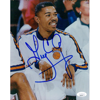 Greg Anthony New York Knicks Signed 8x10 Glossy Photo JSA Authenticated Greg Anthony New York Knicks Signed 8x10 Glossy Photo JSA Authenticated