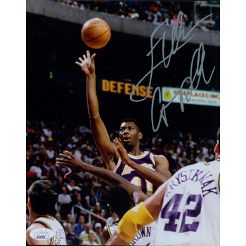Elden Campbell Los Angeles Lakers Signed 8x10 Glossy Photo JSA Authenticated