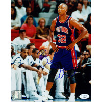 Sean Elliott Detroit Pistons Signed 8x10 Glossy Photo JSA Authenticated Sean Elliott Detroit Pistons Signed 8x10 Glossy Photo JSA Authenticated