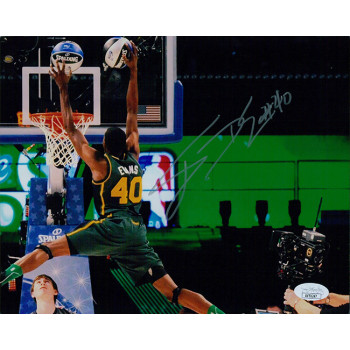 Jeremy Evans Utah Jazz Signed 8x10 Matte Photo JSA Authenticated