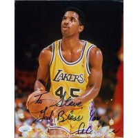 AC Green Los Angeles Lakers Signed 8x10 Glossy Photo JSA Authenticated