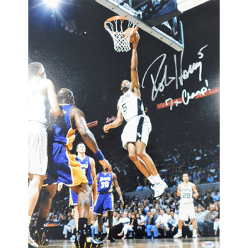Robert Horry San Antonio Spurs Signed 16x20 Matte Photo PSA Authenticated