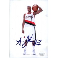 Armon Johnson Portland Trail Blazers Signed 4x6 Glossy Photo JSA Authenticated