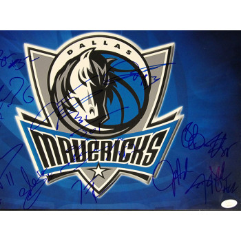 Dallas Mavericks 2007-08 Team Signed 12x18 Glossy Photo by 12 JSA Authenticated
