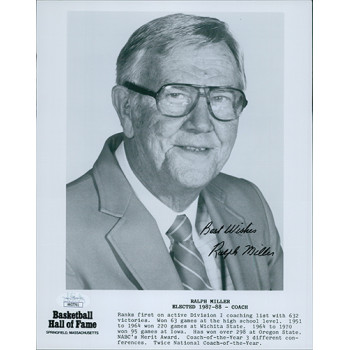 Ralph Miller Coach Signed 8x10 Glossy Photo JSA Authenticated