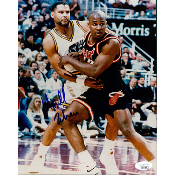 Harold Miner Miami Heat Signed 8x10 Glossy Photo JSA Authenticated