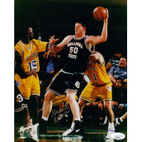 Bryant Reeves Oklahoma State Cowboys Signed 8x10 Matte Photo JSA Authenticated