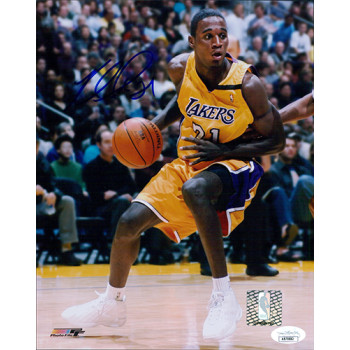 Kareem Rush Los Angeles Lakers Signed 8x10 Glossy Photo JSA Authenticated