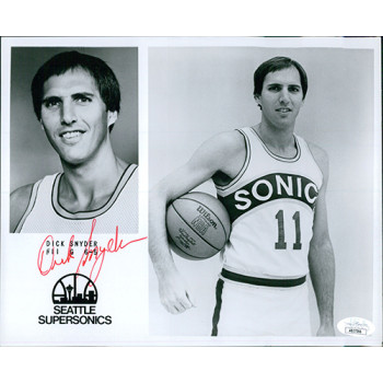 Dick Snyder Seattle Supersonics Signed 8x10 Glossy Photo JSA Authenticated Dick Snyder Seattle Supersonics Signed 8x10 Glossy Photo JSA Authenticated