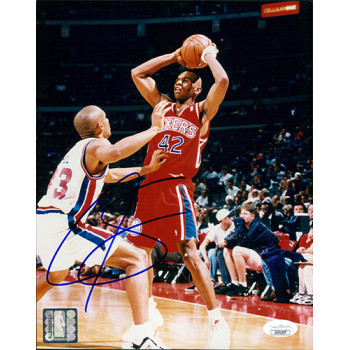 Jerry Stackhouse Philadelphia 76ers Signed 8x10 Glossy Photo JSA Authenticated