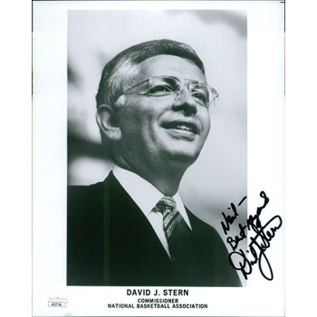 David Stern NBA Commissioner Signed 8x10 Glossy Photo JSA Authenticated